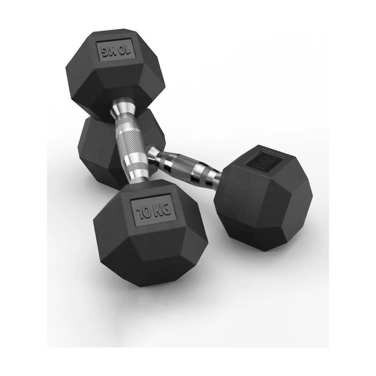 Hex Rubber Dumbbells 10kg (set)
