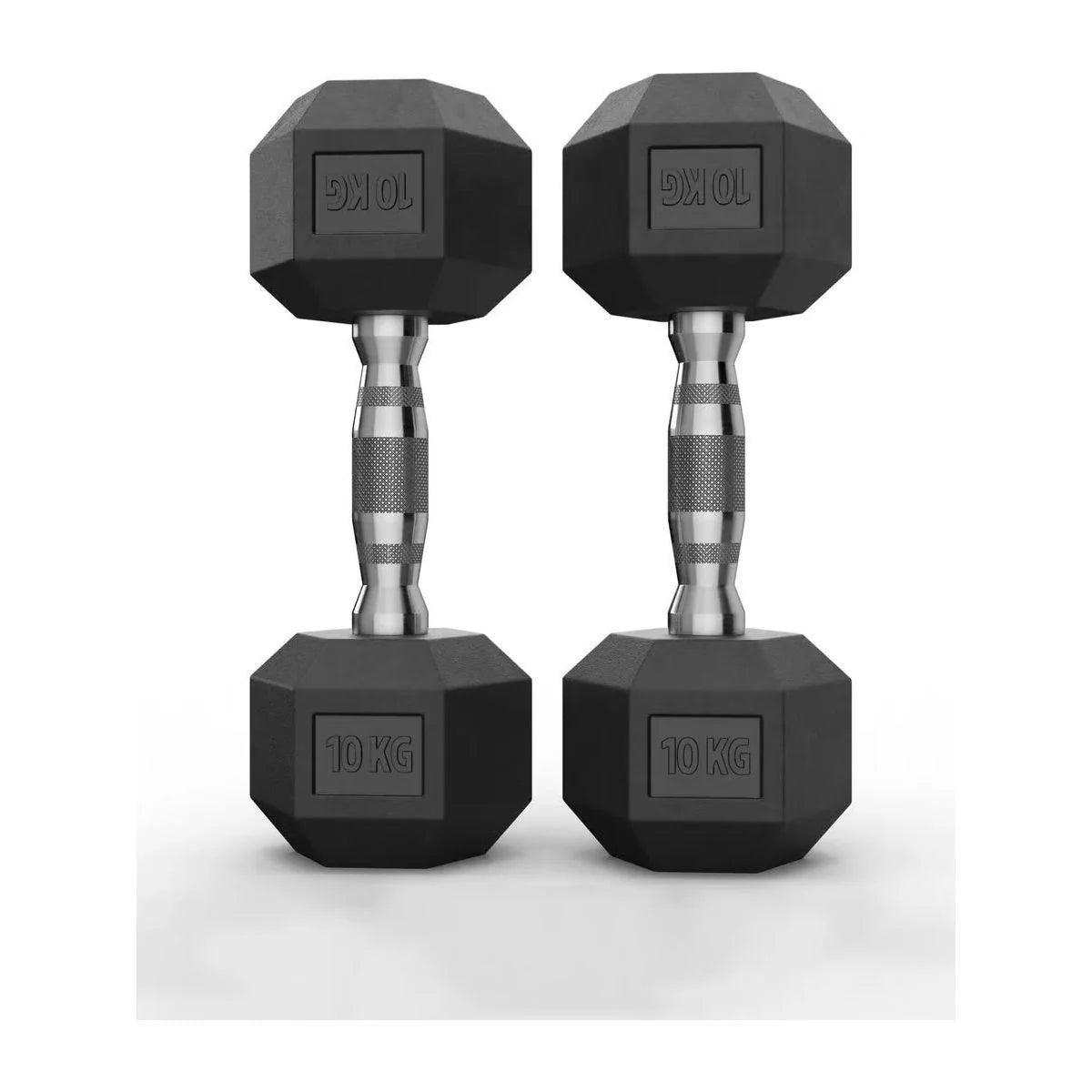 Hex Rubber Dumbbells 10kg (set)