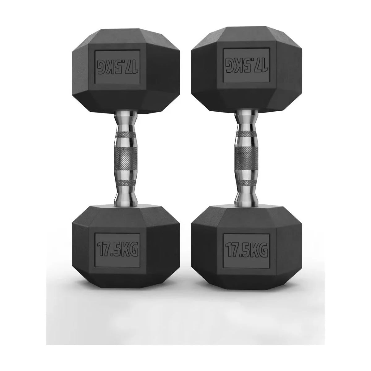 Hex Rubber Dumbbells 17.5kg (set)