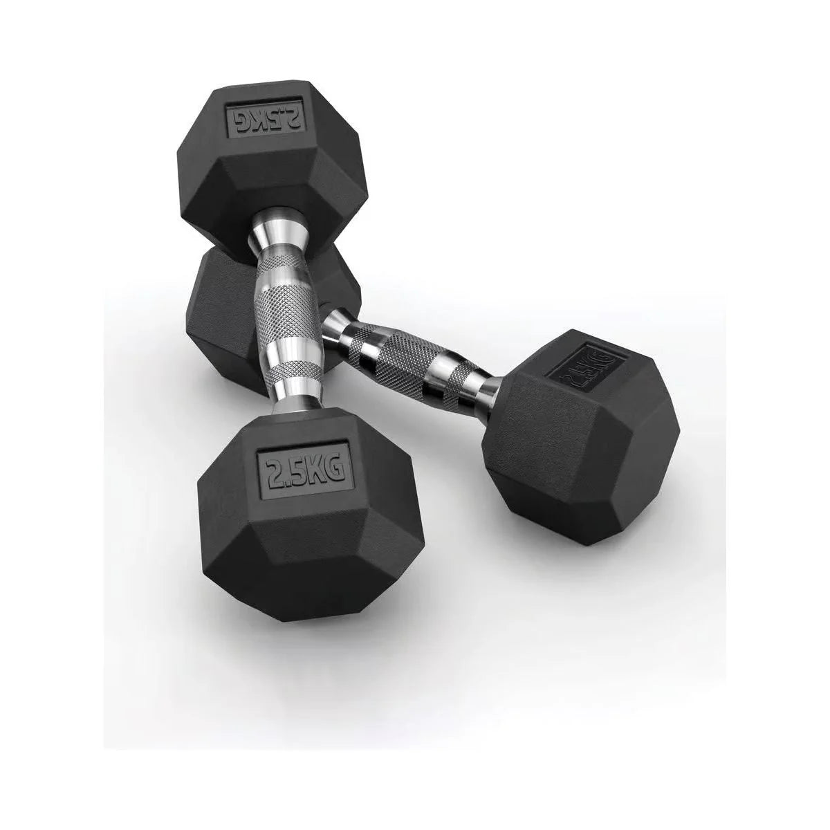 Hex Rubber Dumbbells 2.5kg (set)