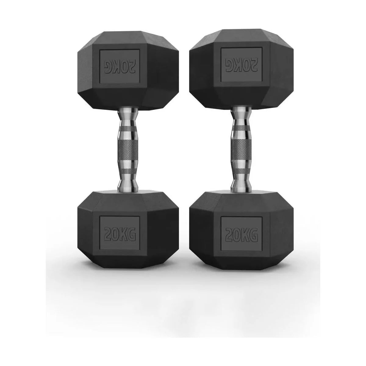 Hex Rubber Dumbbells 20kg (set)