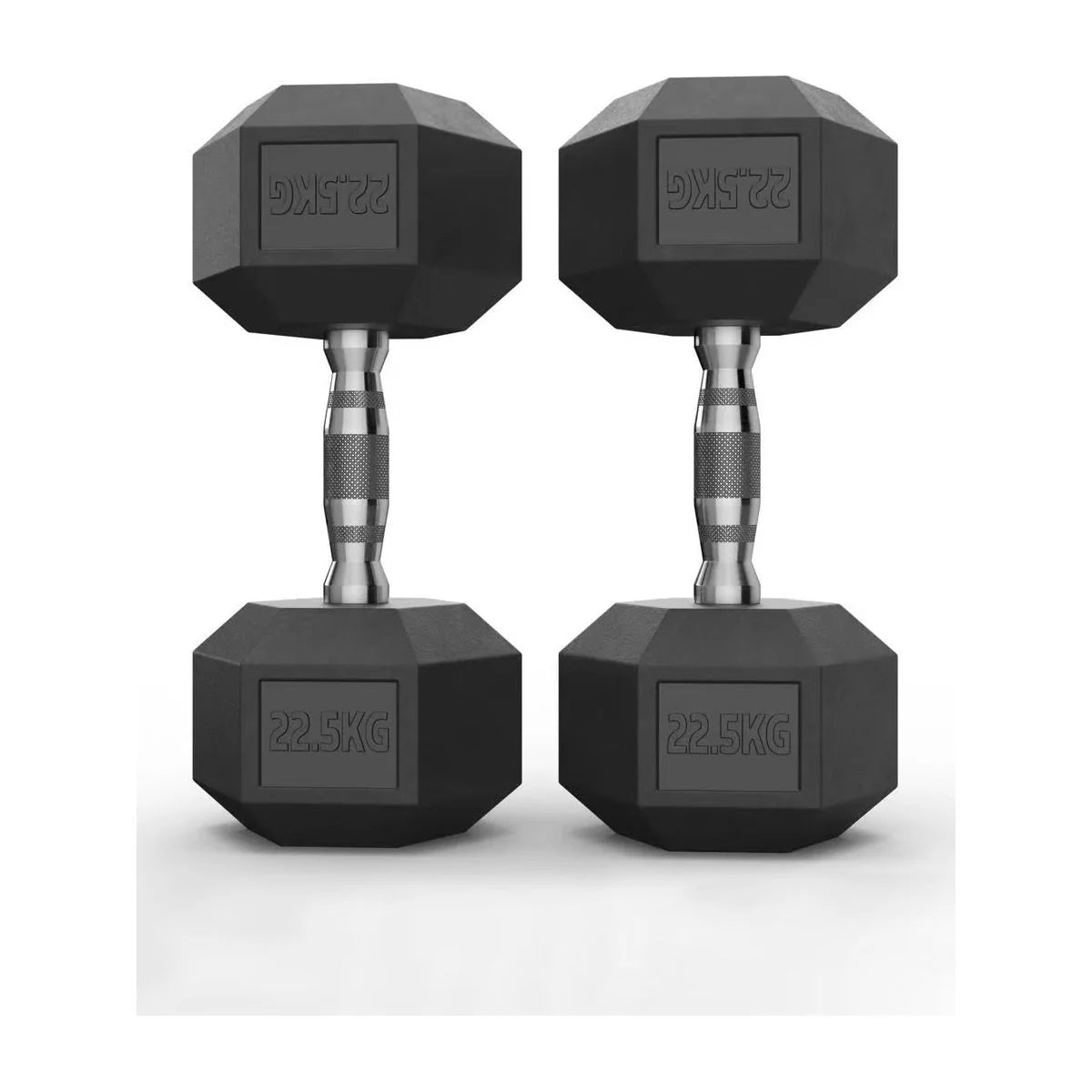 Hex Rubber Dumbbells 22.5kg (set)