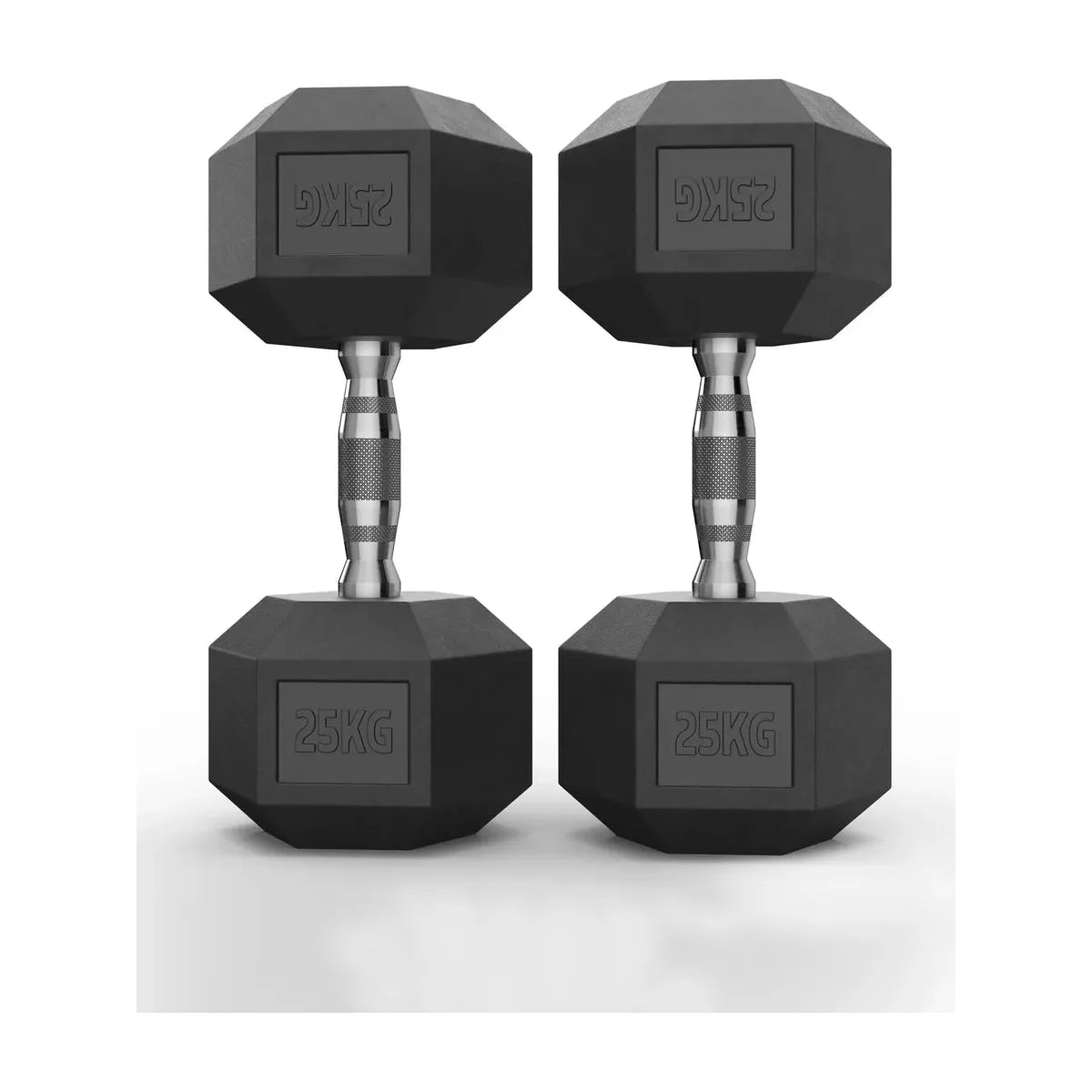 Hex Rubber Dumbbells 25kg (set)
