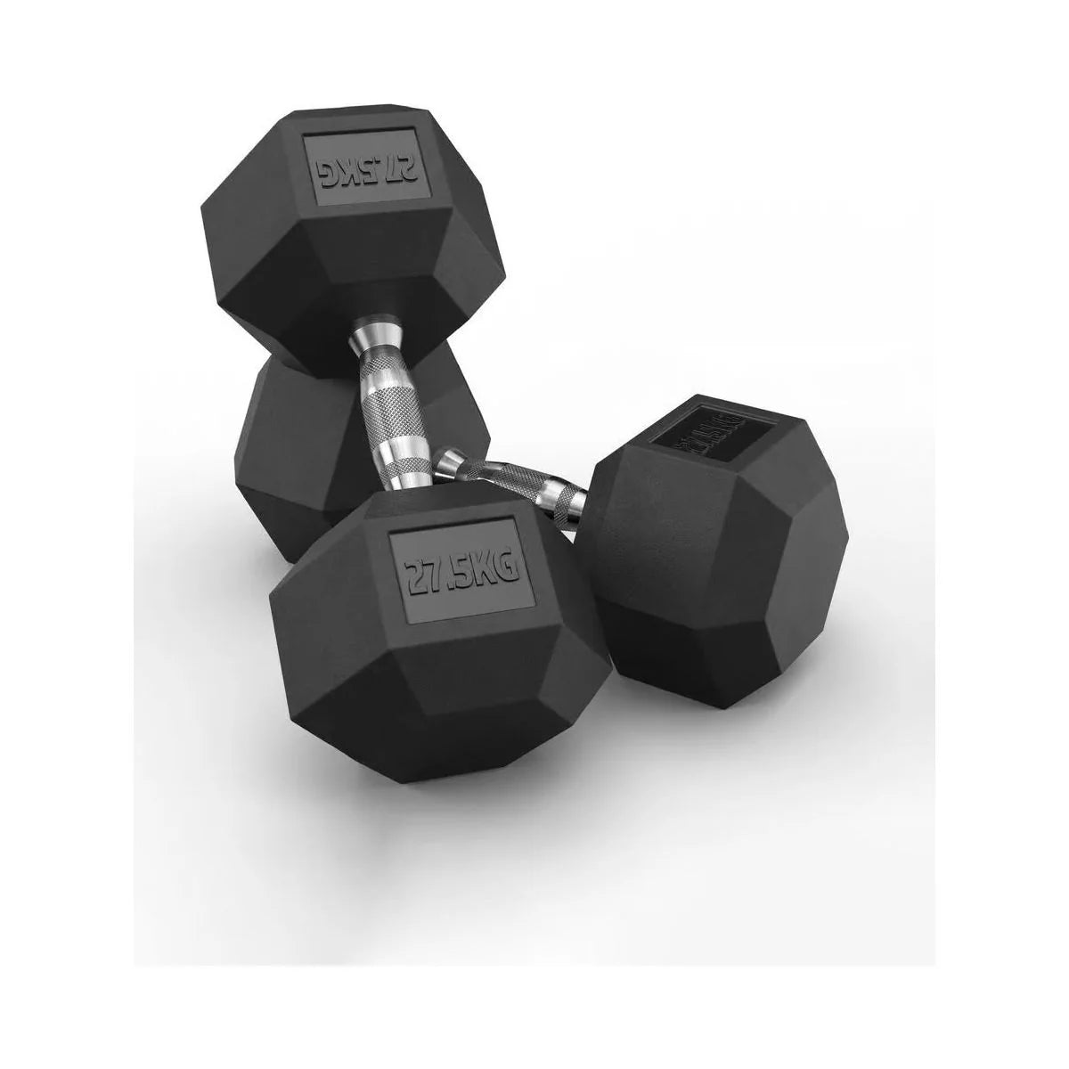Hex Rubber Dumbbells 27.5kg (set)