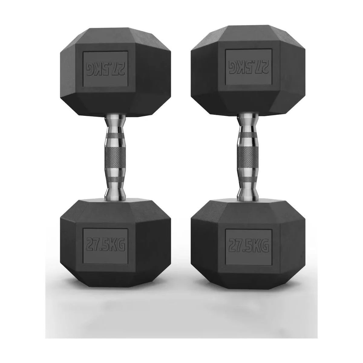 Hex Rubber Dumbbells 27.5kg (set)