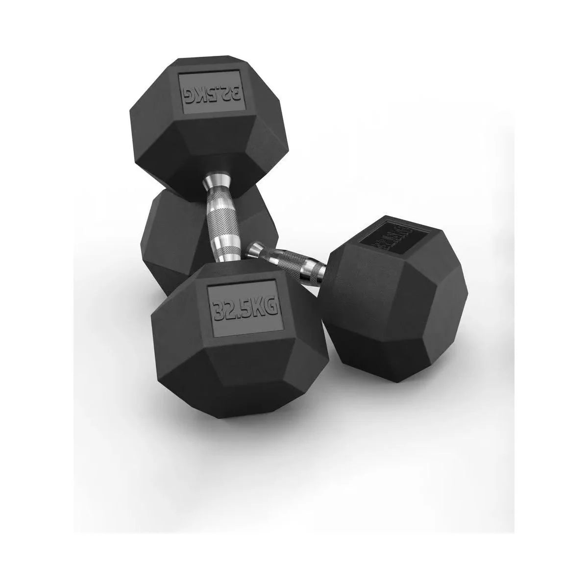Hex Rubber Dumbbells 32.5kg (set)