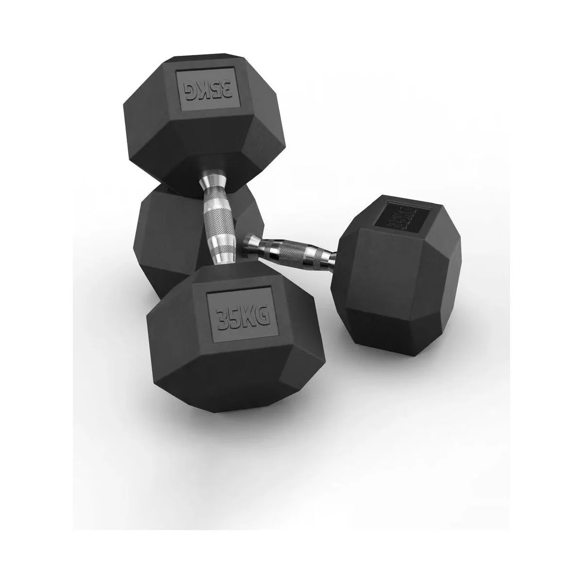 Hex Rubber Dumbbells 35kg (set)
