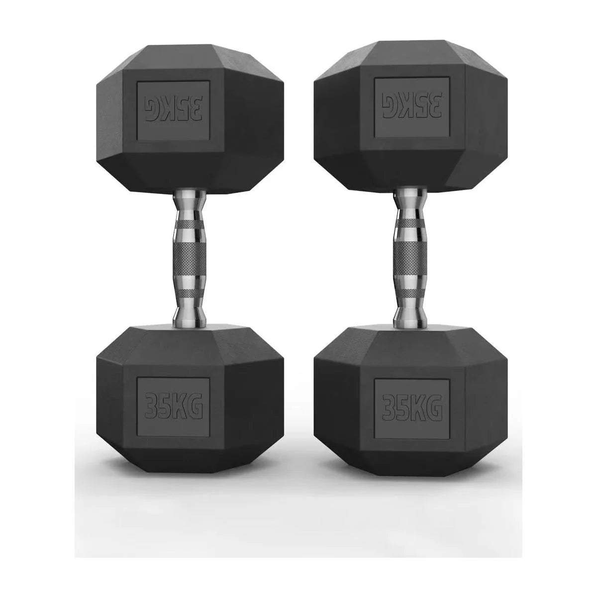 Hex Rubber Dumbbells 35kg (set)