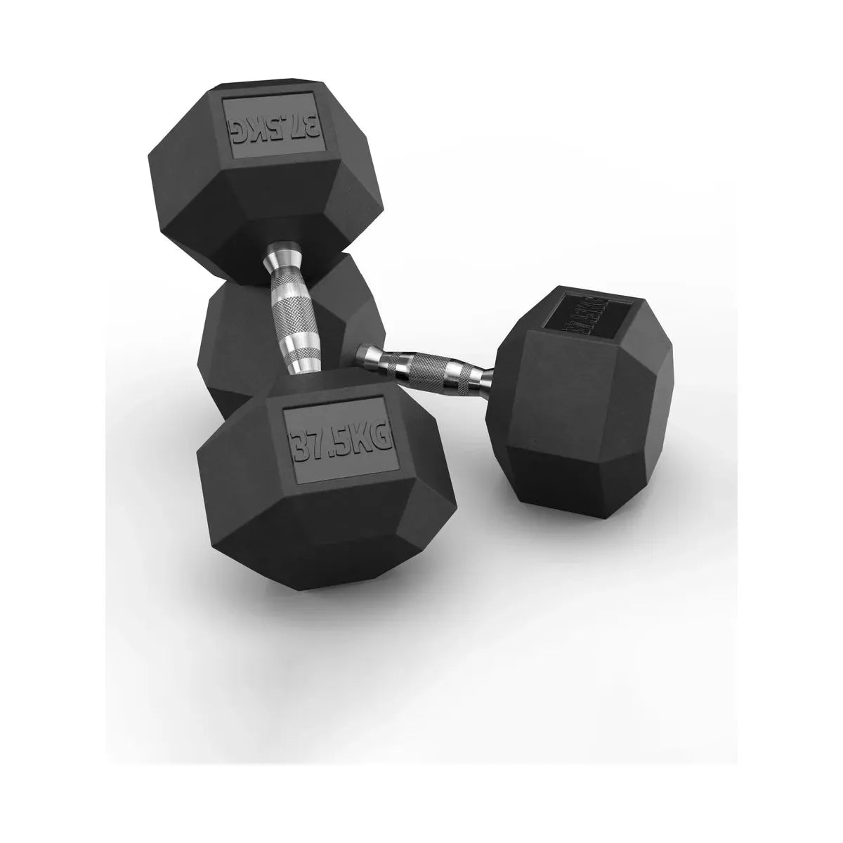 Hex Rubber Dumbbells 37.5kg (set)