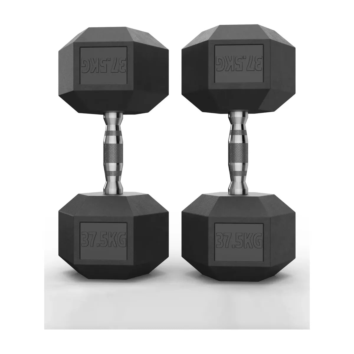 Hex Rubber Dumbbells 37.5kg (set)