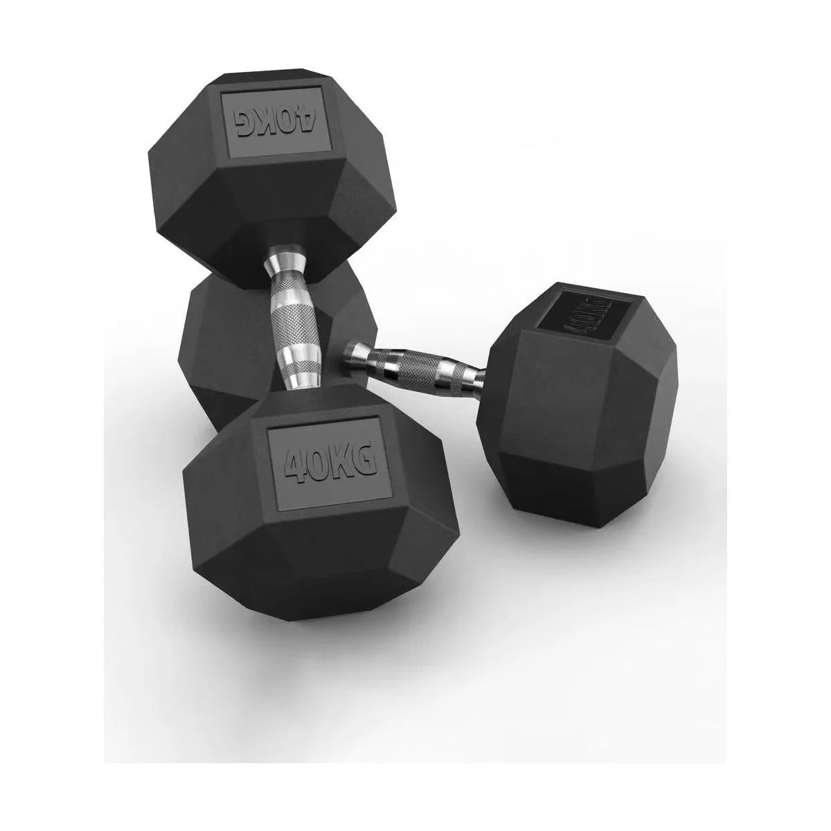 Hex Rubber Dumbbells 40kg (set)