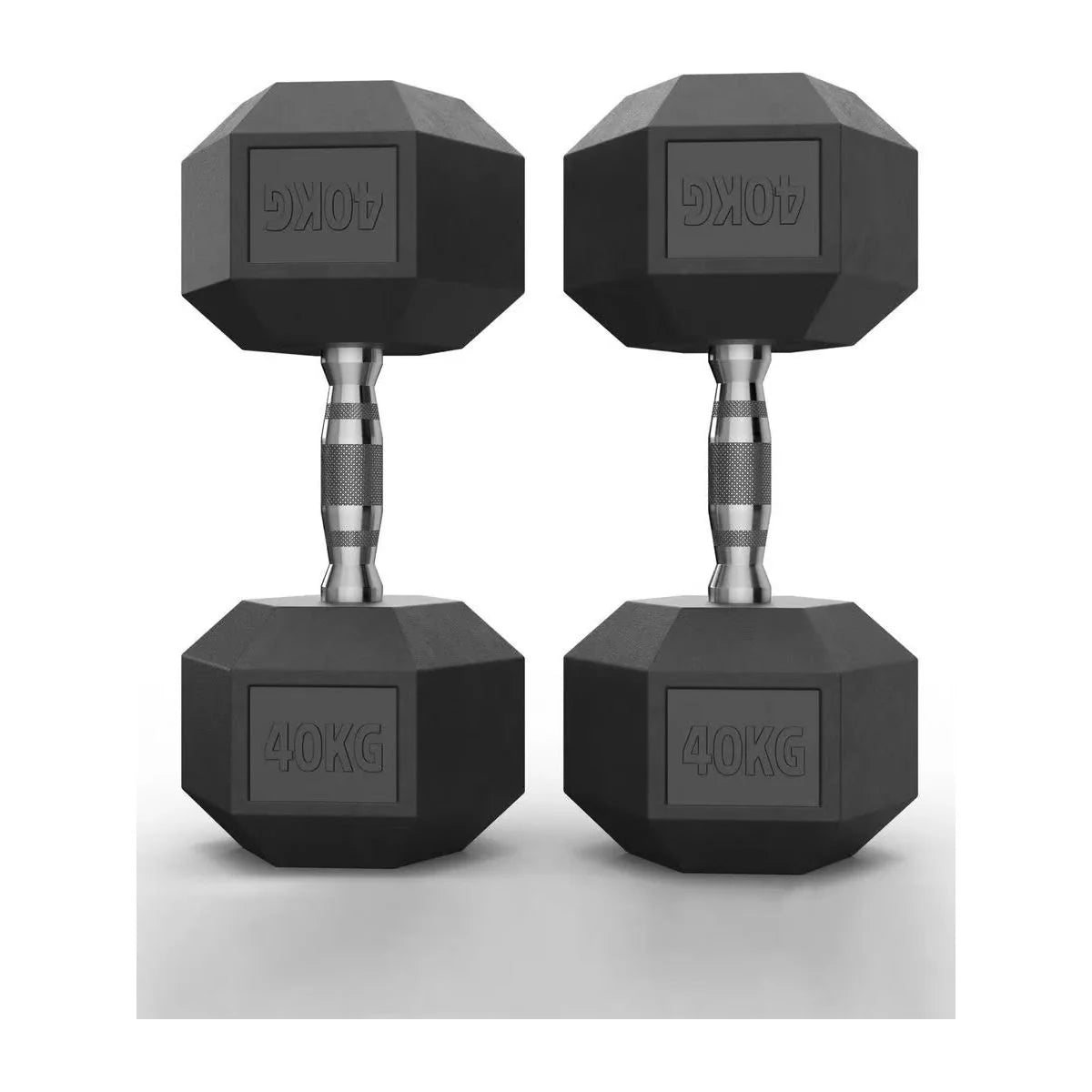 Hex Rubber Dumbbells 40kg (set)