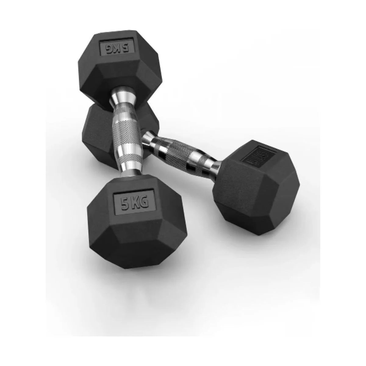 Hex Rubber Dumbbells 5kg (set)