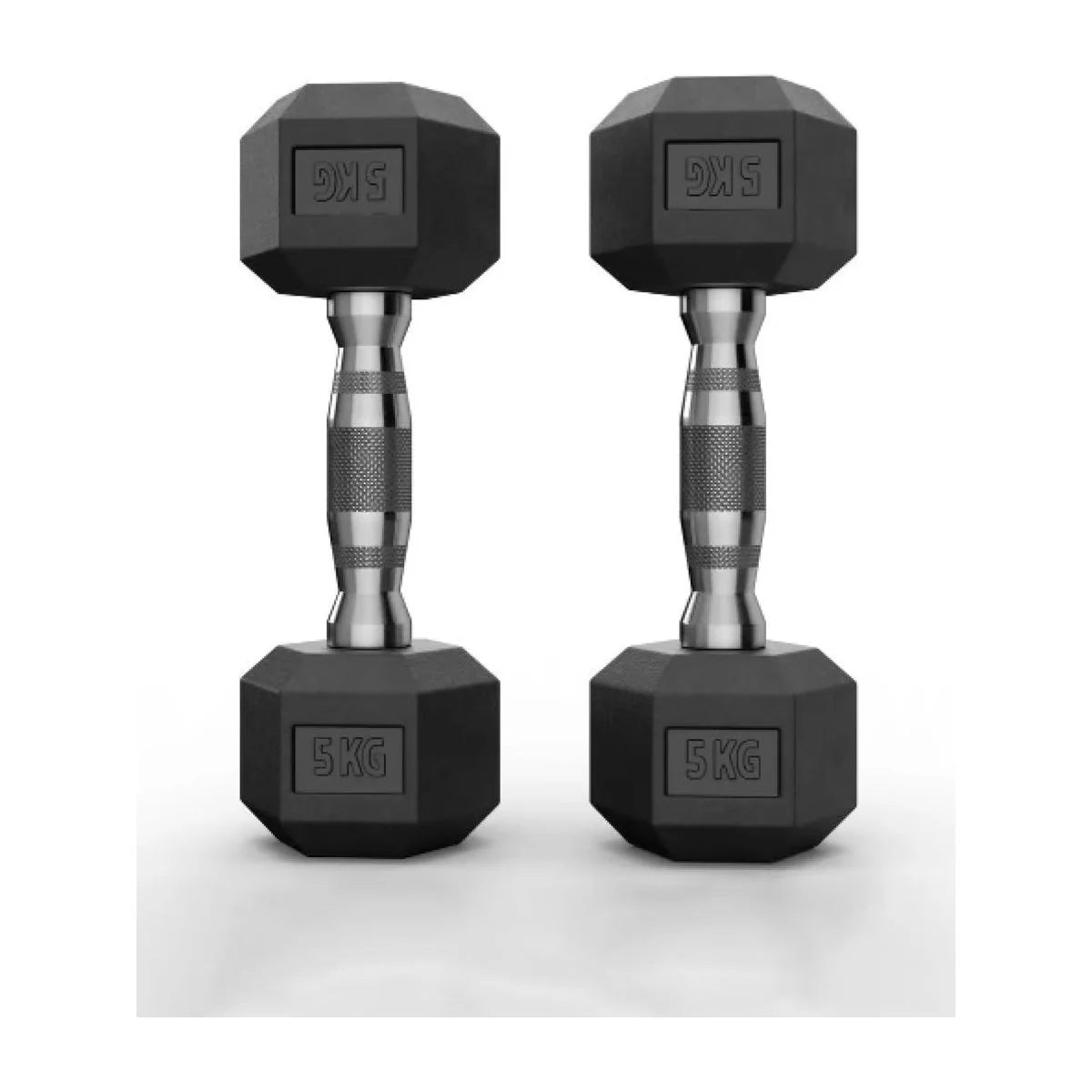 Hex Rubber Dumbbells 5kg (set)