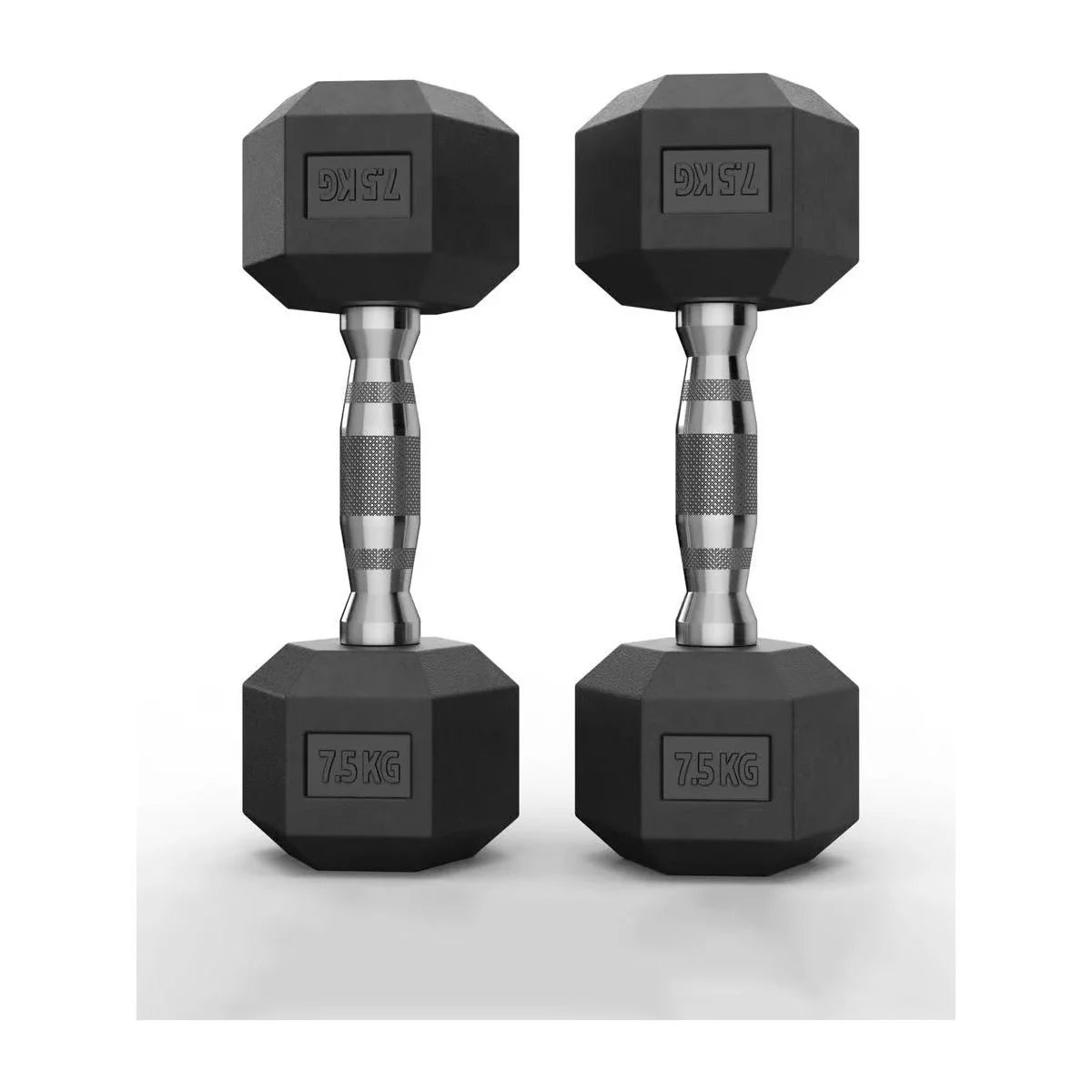 Hex Rubber Dumbbells 7.5kg (set)